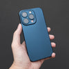 Bare Naked for iPhone 15 Pro - Thinnest Case for iPhone 15 Pro - Blue Titanium - in Hand